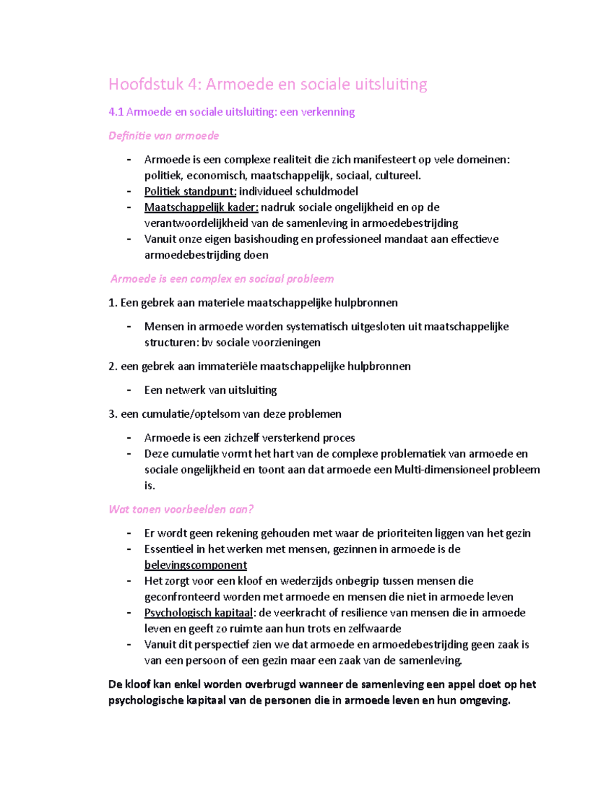 Hoofdstuk 4 Armoede en sociale uitsluiting - Hoofdstuk 4: Armoede en ...