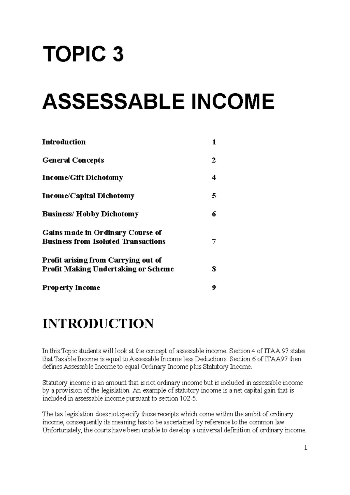 summary-lectures-assessable-income-topic-3-assessable-income