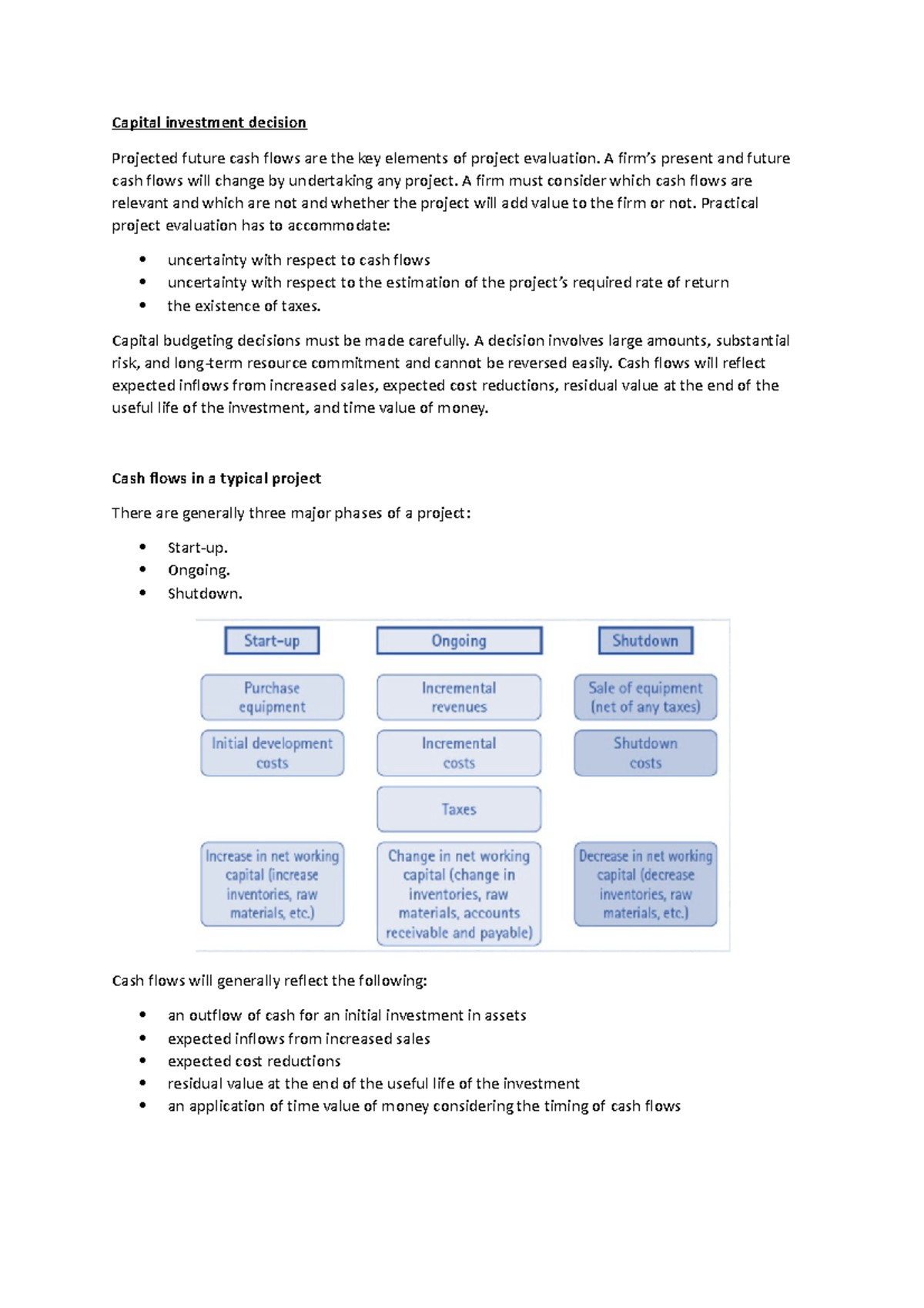 6. Capital budgetingMaking capital investment decisions Capital