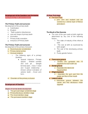 Orthodontics 1 Finals