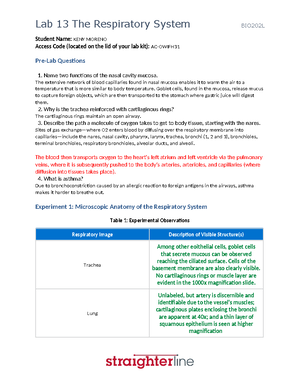 BIO202L+Lab+16+KENY Moreno - Student Name: KENY MORENO Access Code ...