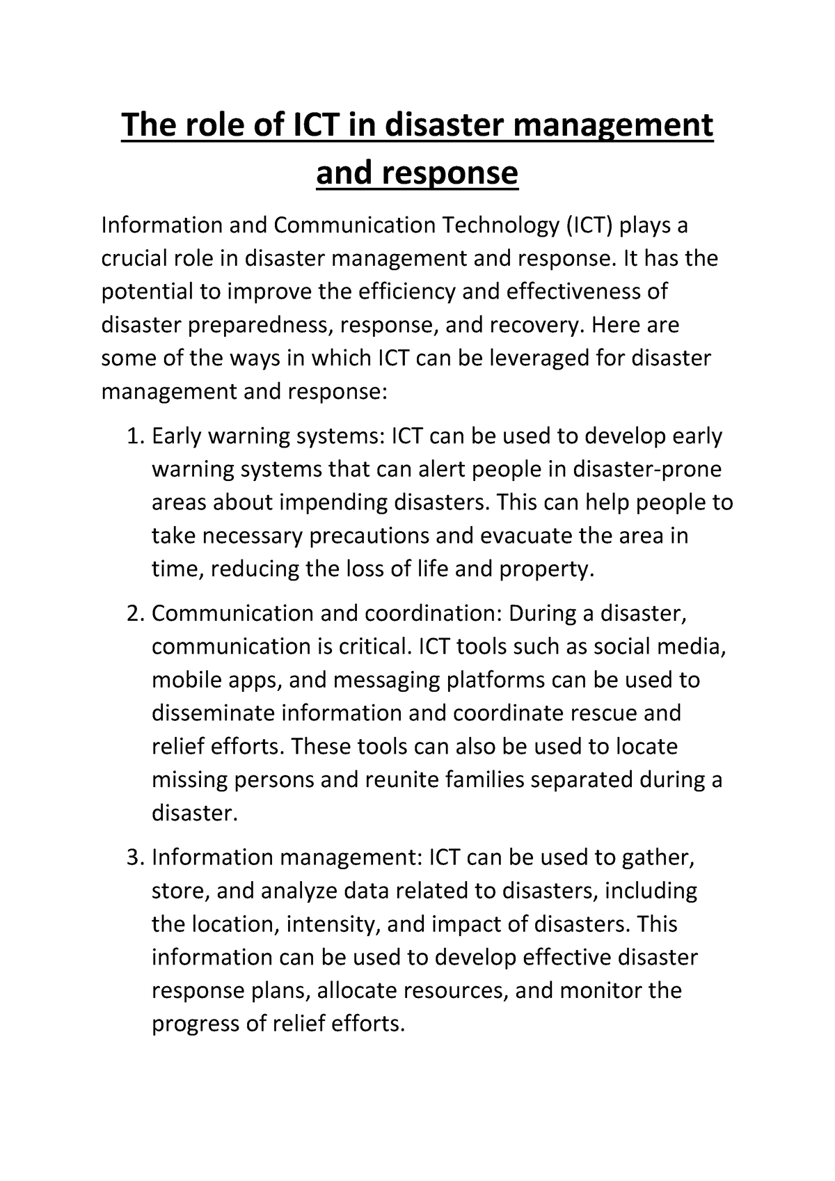 the-role-of-ict-in-disaster-management-and-response-1-the-role-of-ict