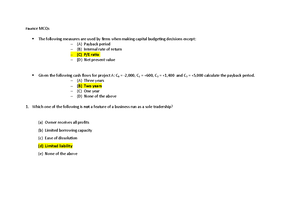 Study+Guide+2 - 0 1 2 3 100 250 200 FI4003 - Study Guide 2: Discounting ...