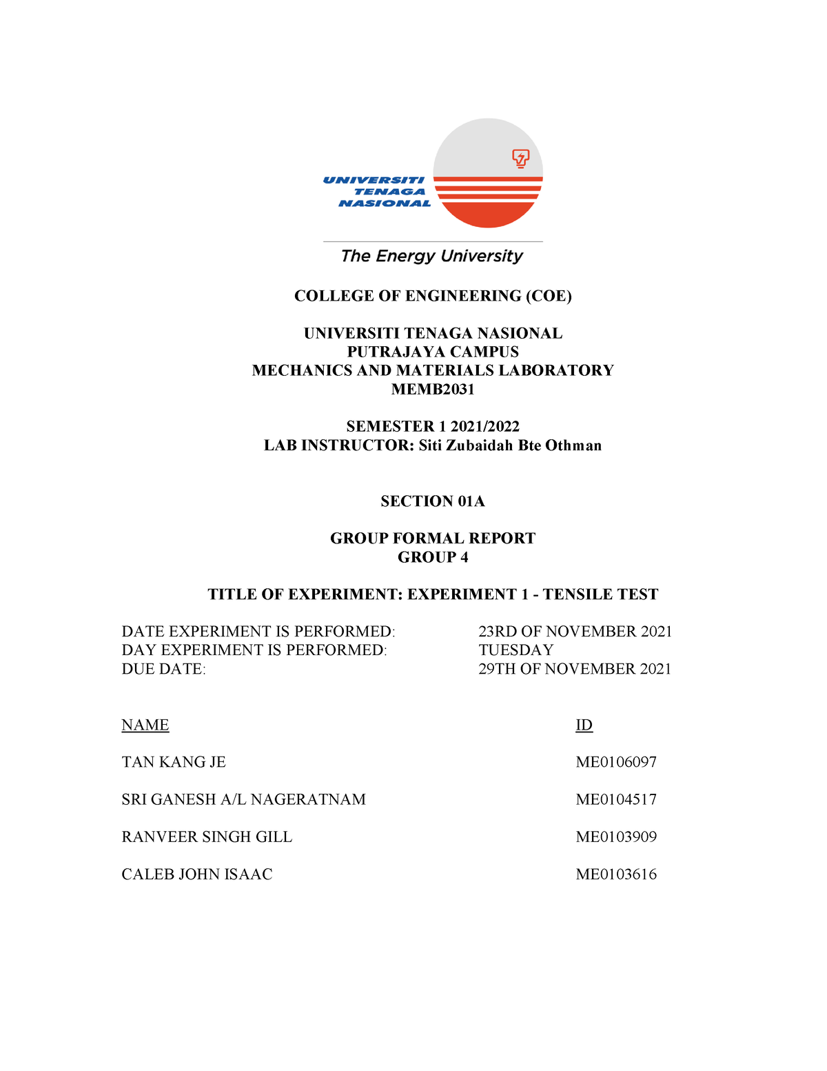 final-report-experiment-1-mechanics-of-materials-college-of