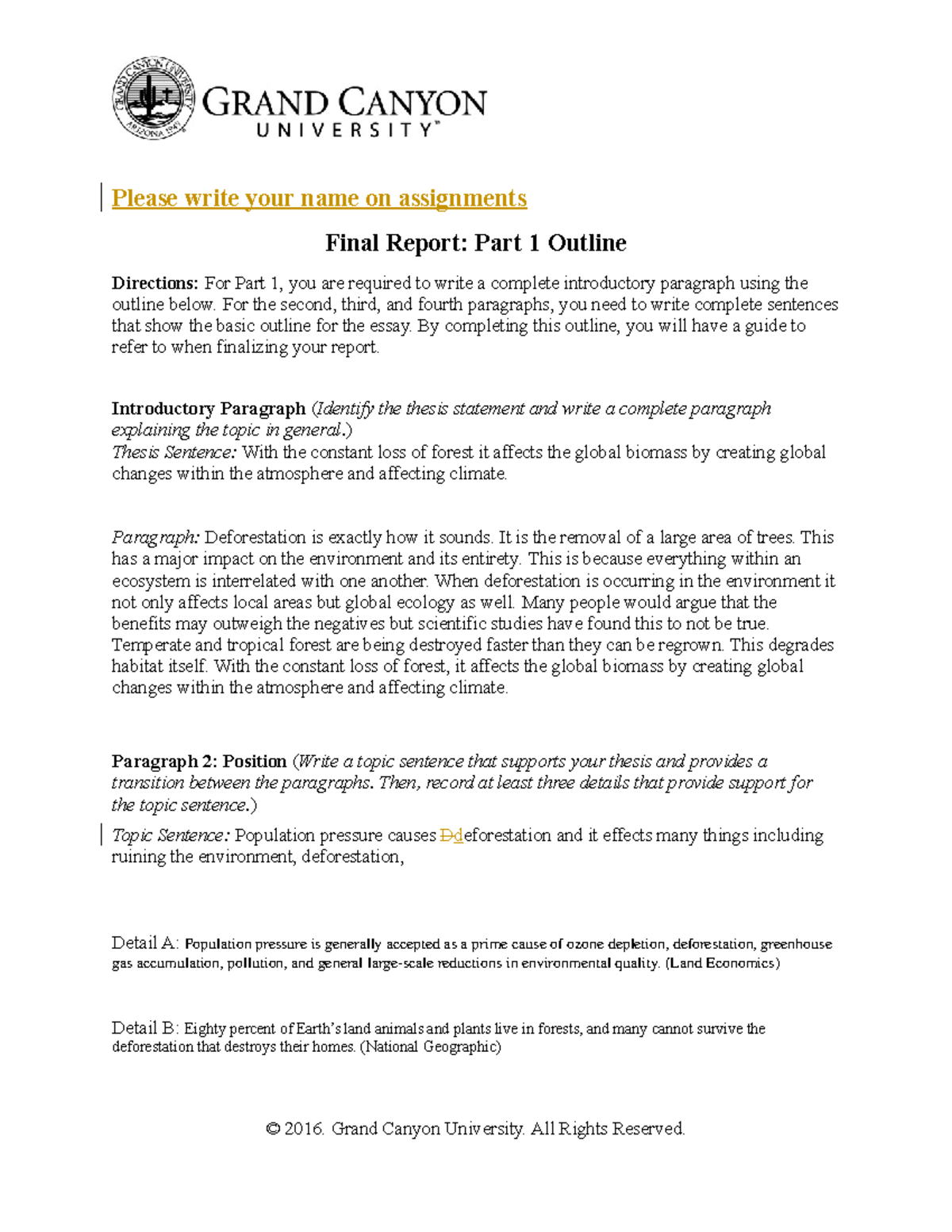 Good thesis statement deforestation image