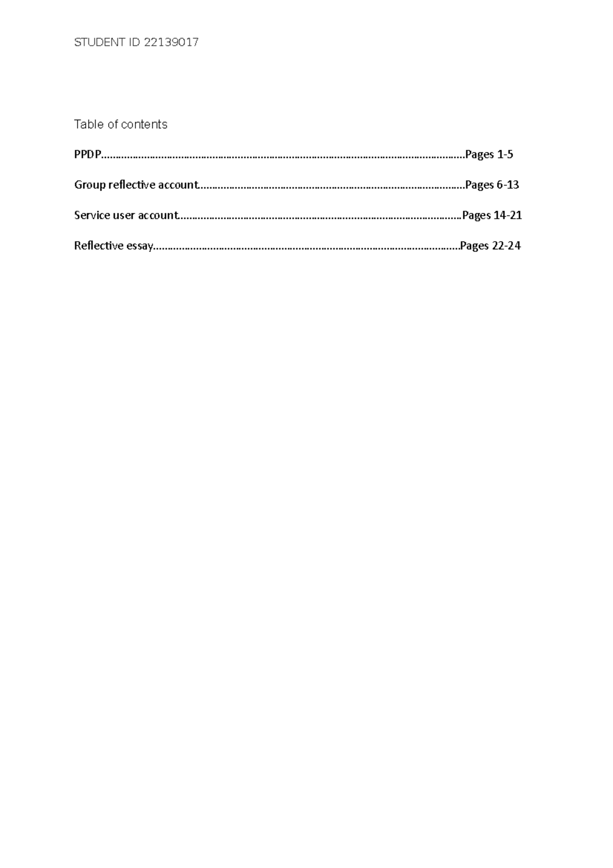 Cw 1 final - coursework 1 - Table of contents - Studocu