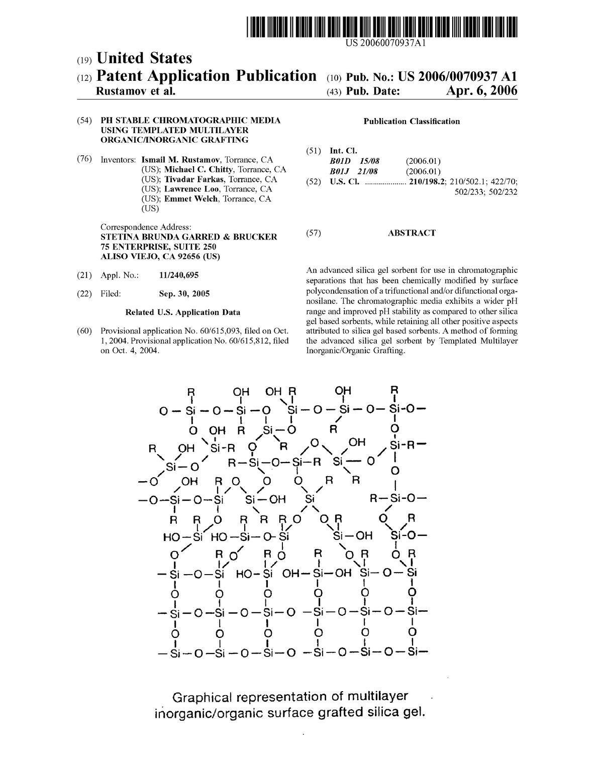 US2006 0070937 A1 - For Support Teacher - (19) United States (12 ...