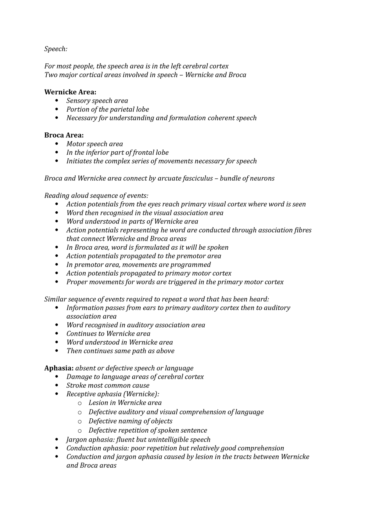 Speech Broca and Wernicke - Speech: For most people, the speech area is ...