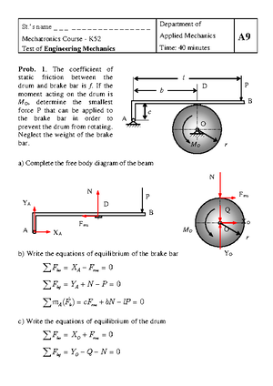 Statics-Problems - Statics Problems - HANOI UNIVERSITY OF TECHNOLOGY ...