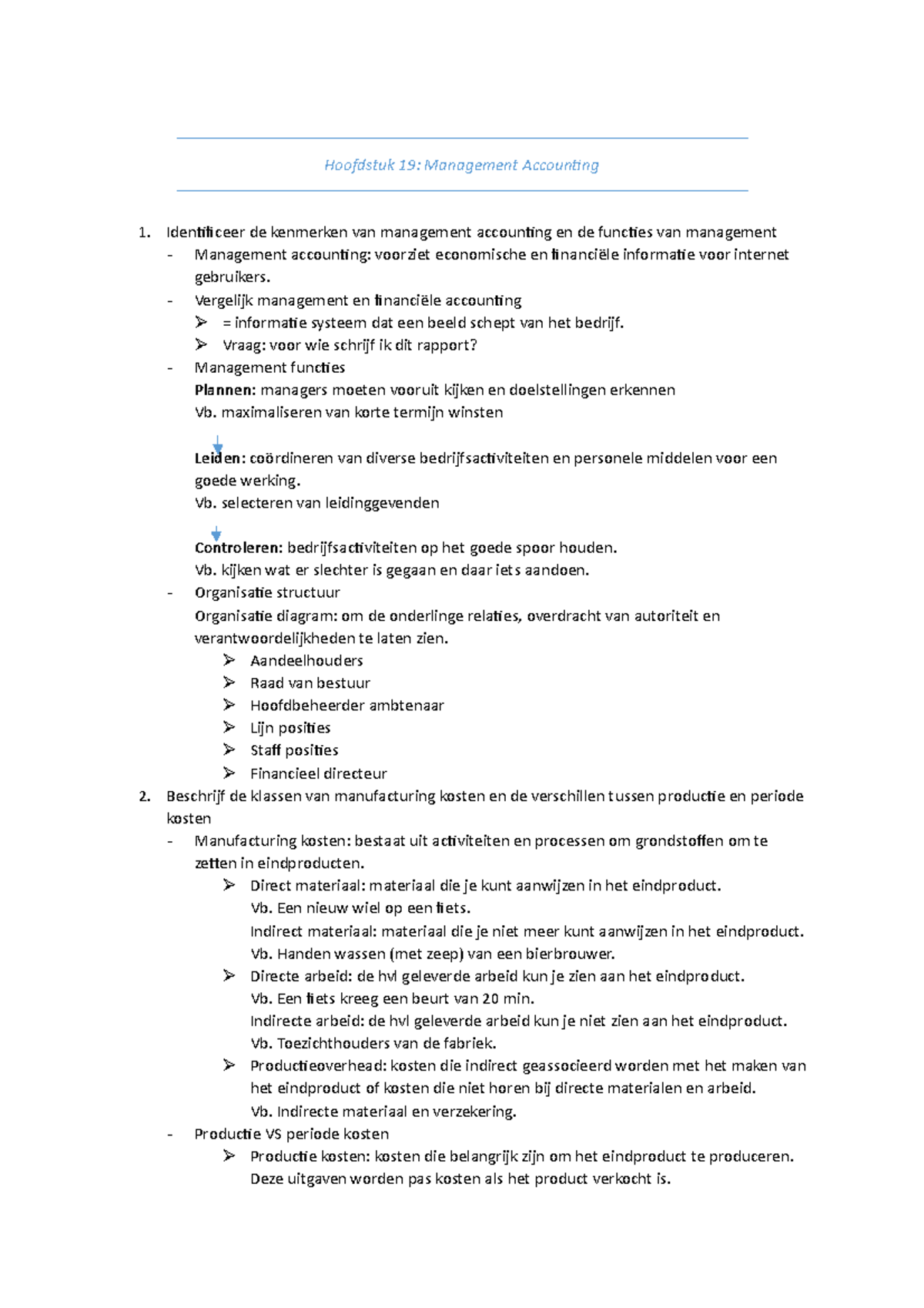 Samenvatting Accounting Principles - Hoofdstuk 19 | Management ...