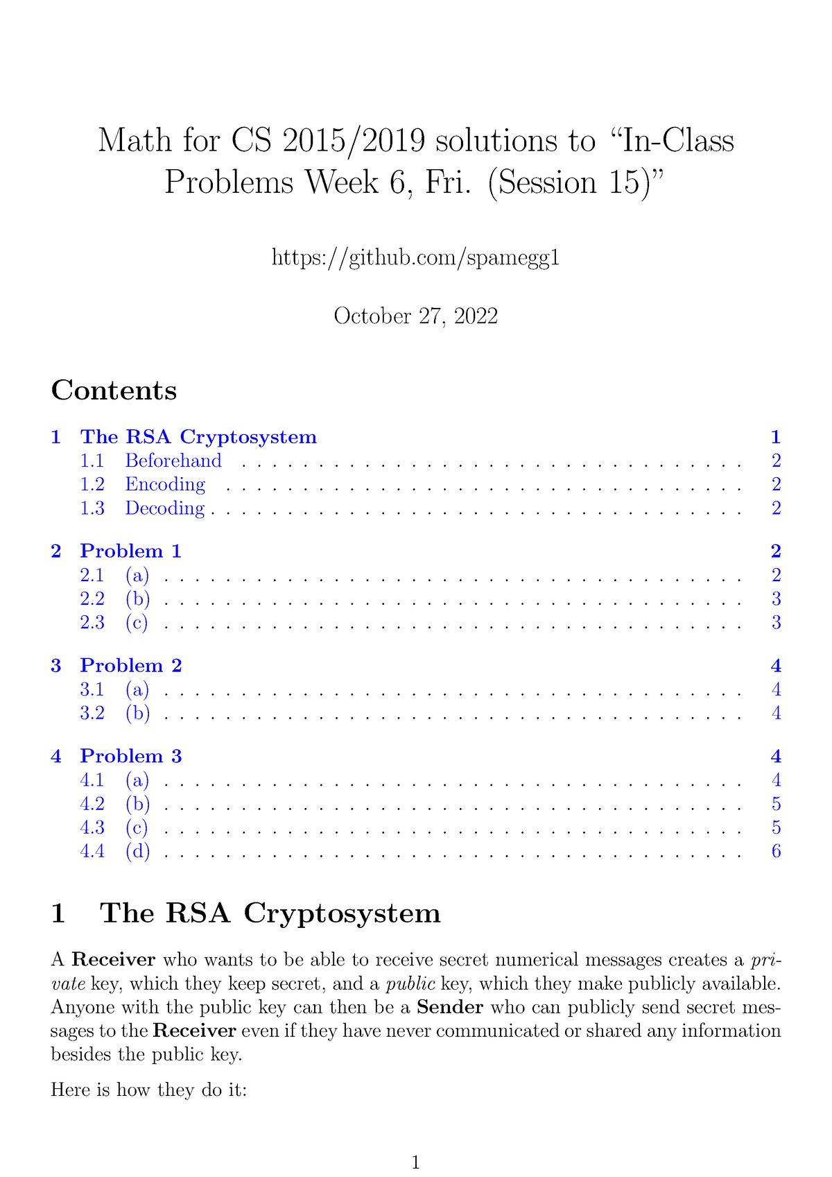 MIT6 042JS15 Cp15 Solutions - Math For CS 2015/2019 Solutions To “In ...