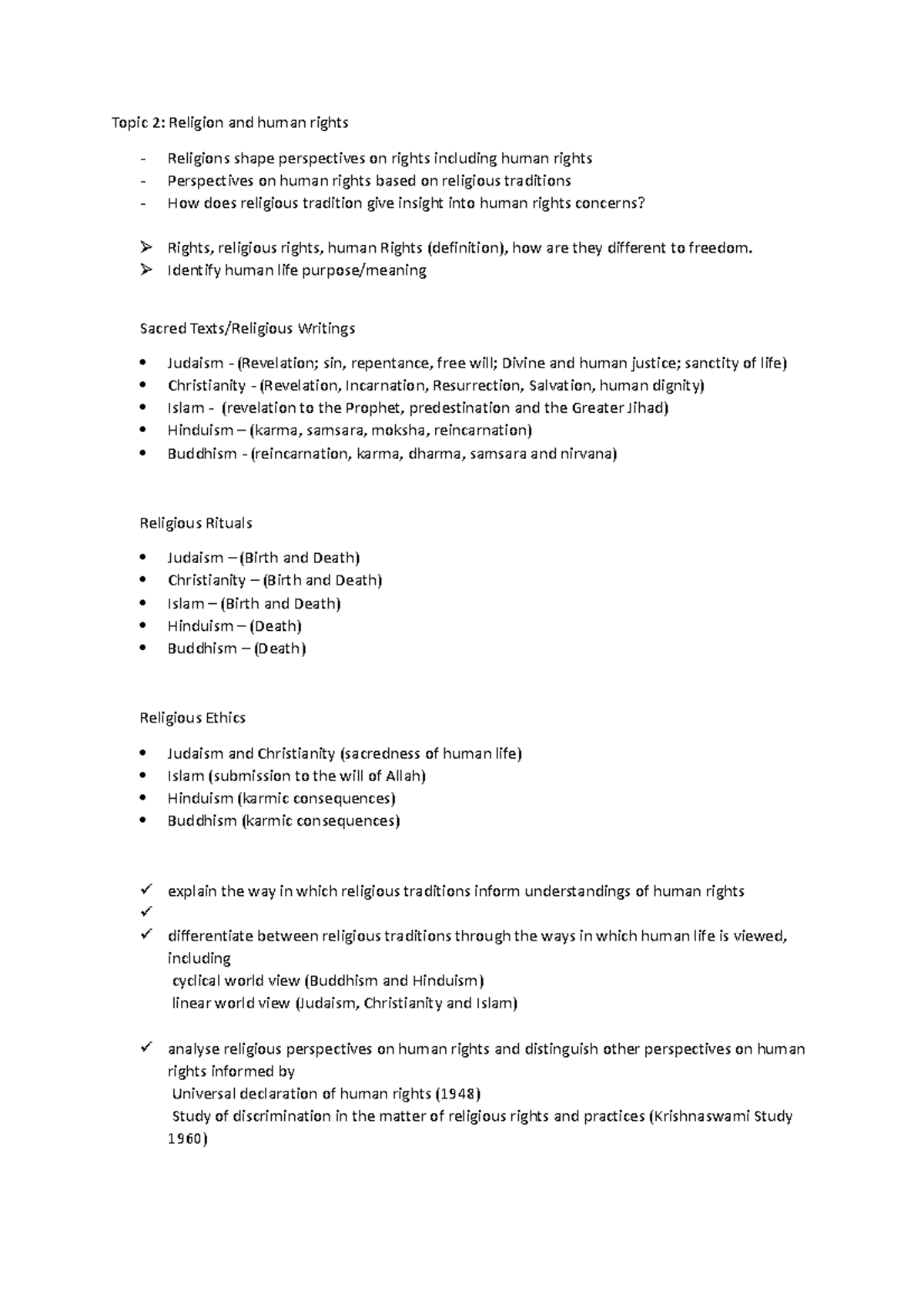SOR External - Topic 2: Religion and human rights - Religions shape ...
