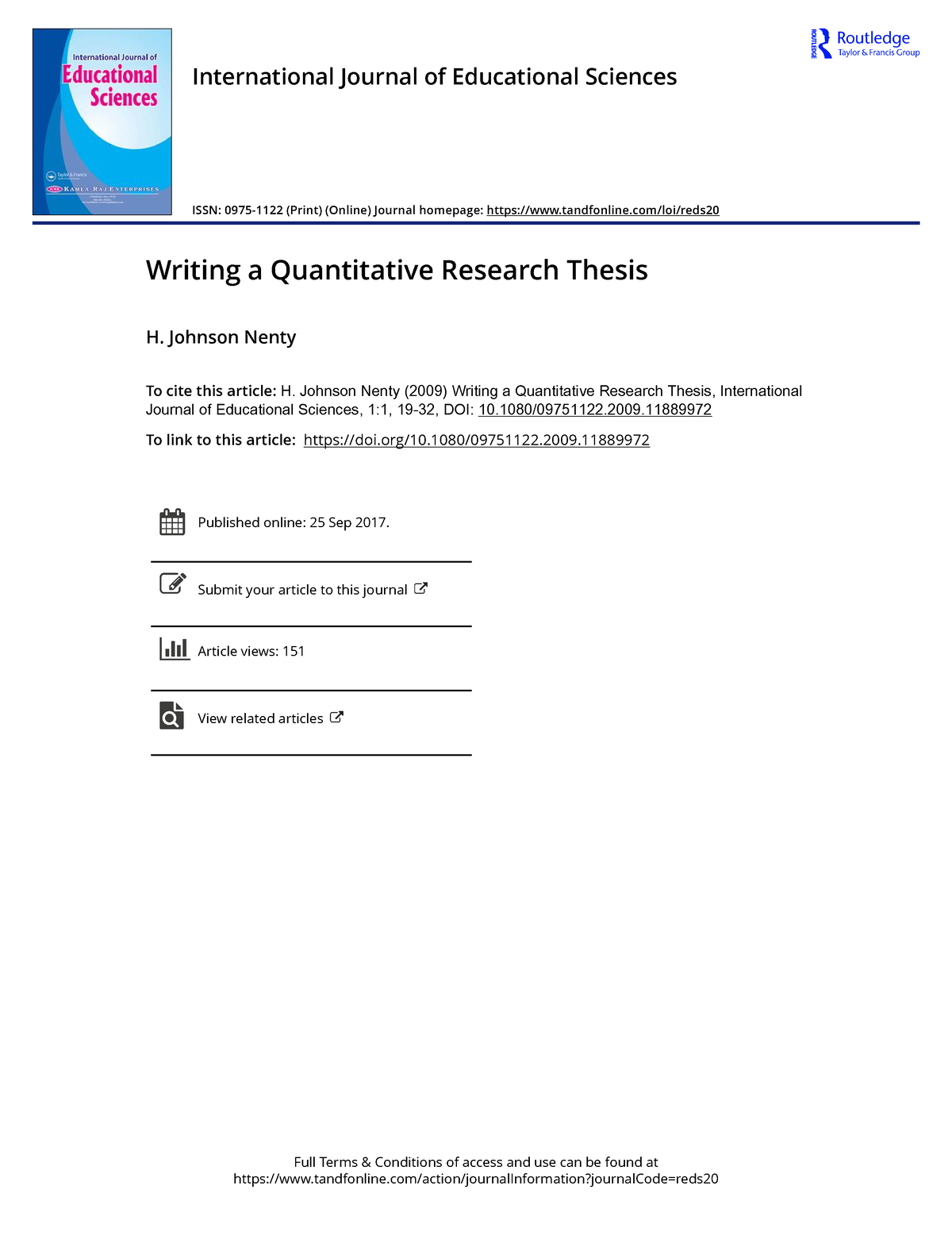 thesis with quantitative research