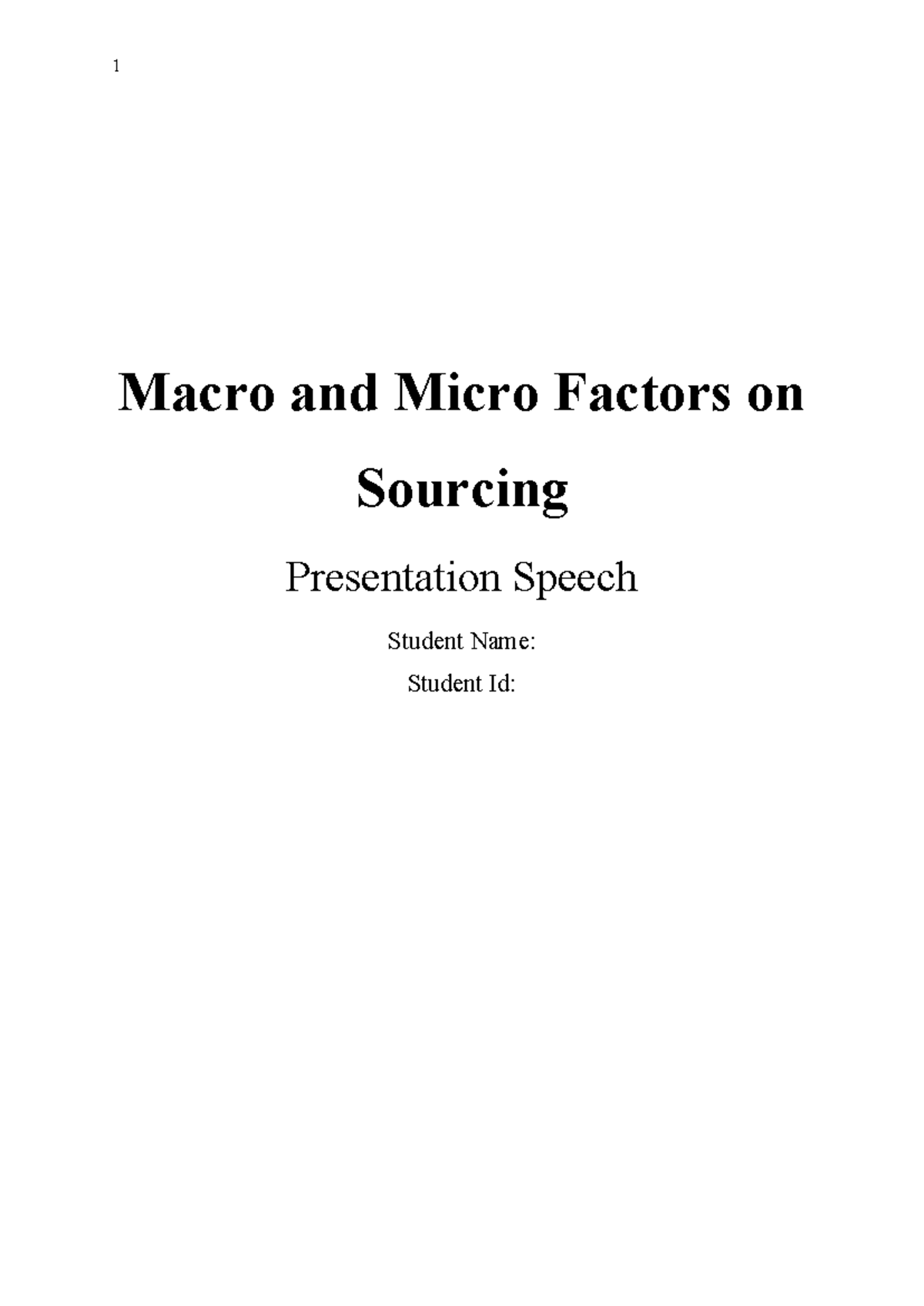 AF019 - Communication strategies - Macro and Micro Factors on Sourcing ...