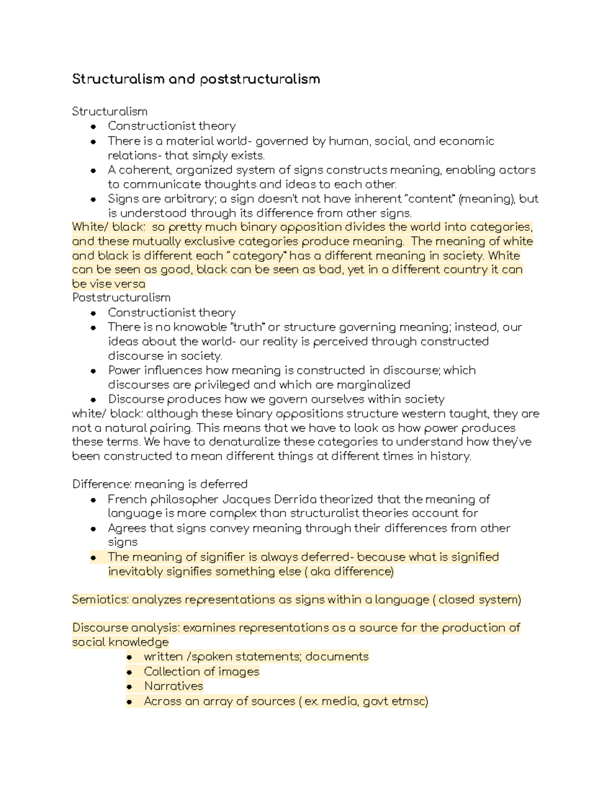 Coms 371 Week 6power, govermentality, poststructuralism