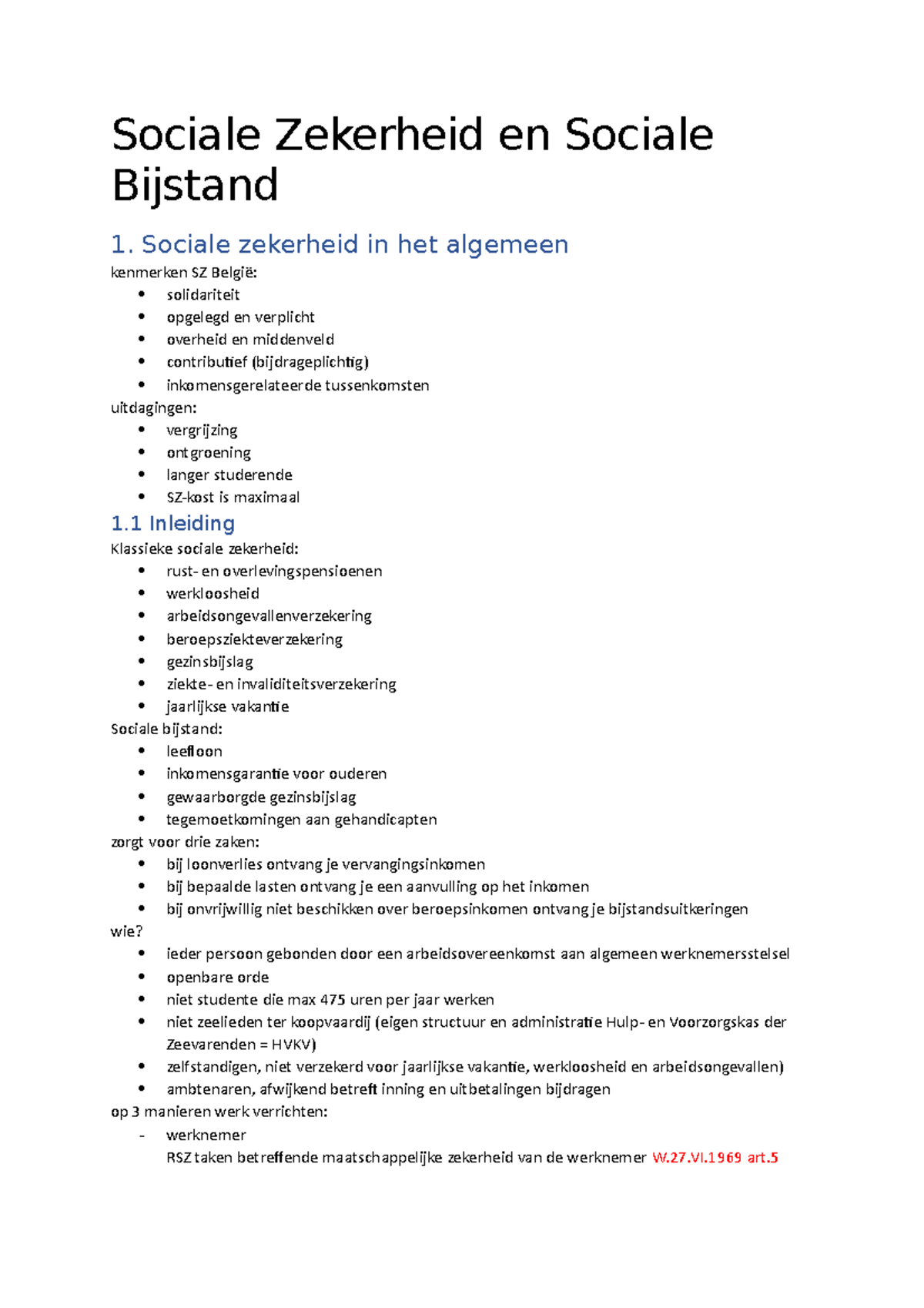 Sociale Zekerheid En Sociale Bijstand - Sociale Zekerheid In Het ...