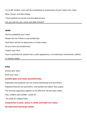 Cardiovascular, Respiratory, PV skills video script - Read Statement I ...