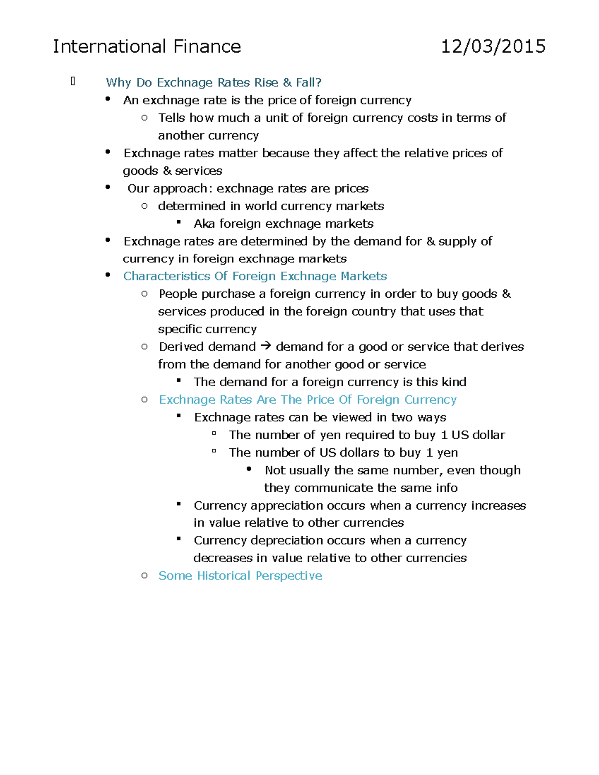 international finance thesis