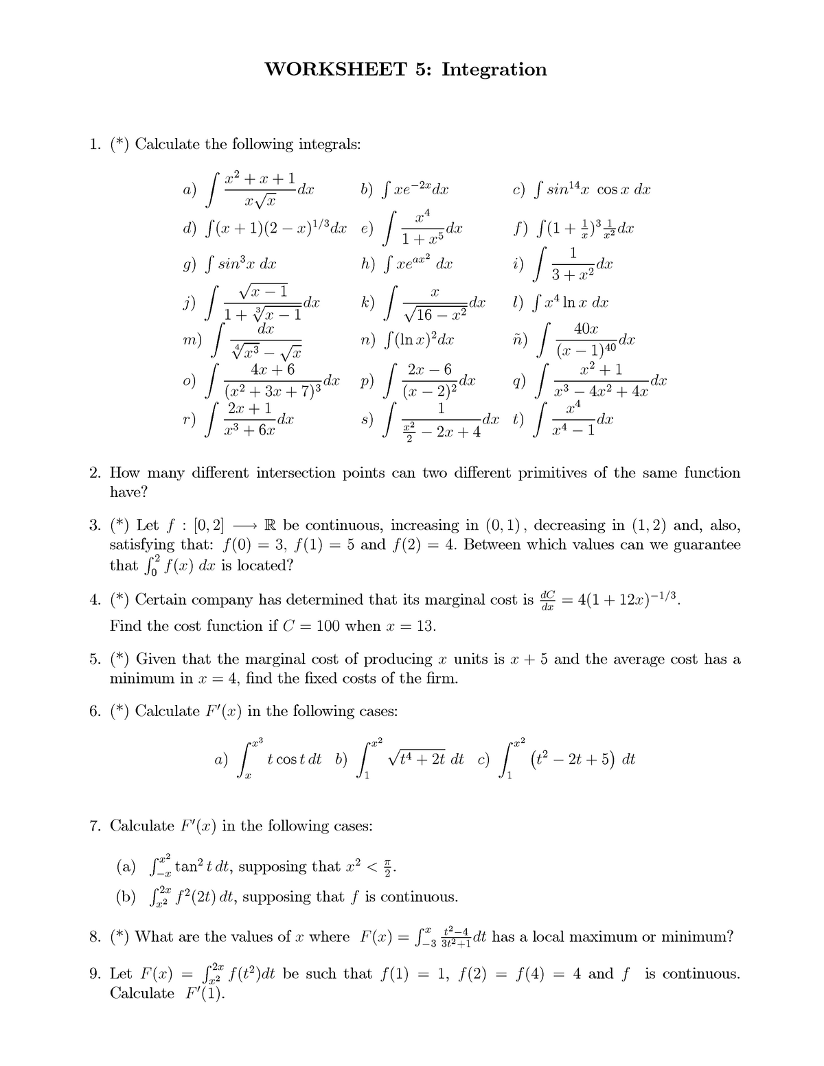 Hoja5mate1 Eng Matematicas Para La Economia I 4 Studocu