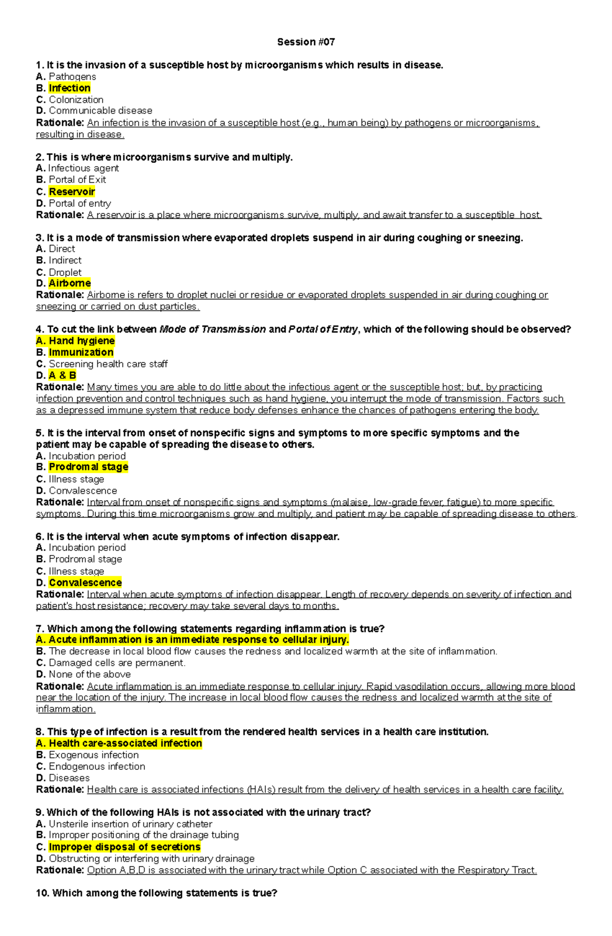 Funda LAB Session 7 Answers Session 1. It is the invasion of a