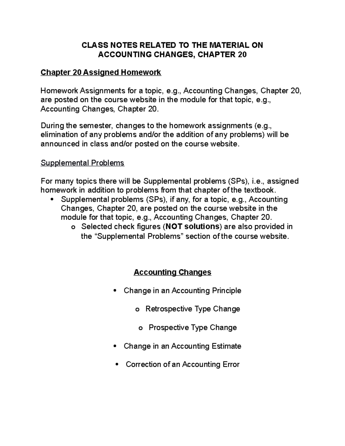 1-10 Chapter 20 Class Notes complete pages 9-24-2020 - CLASS NOTES ...