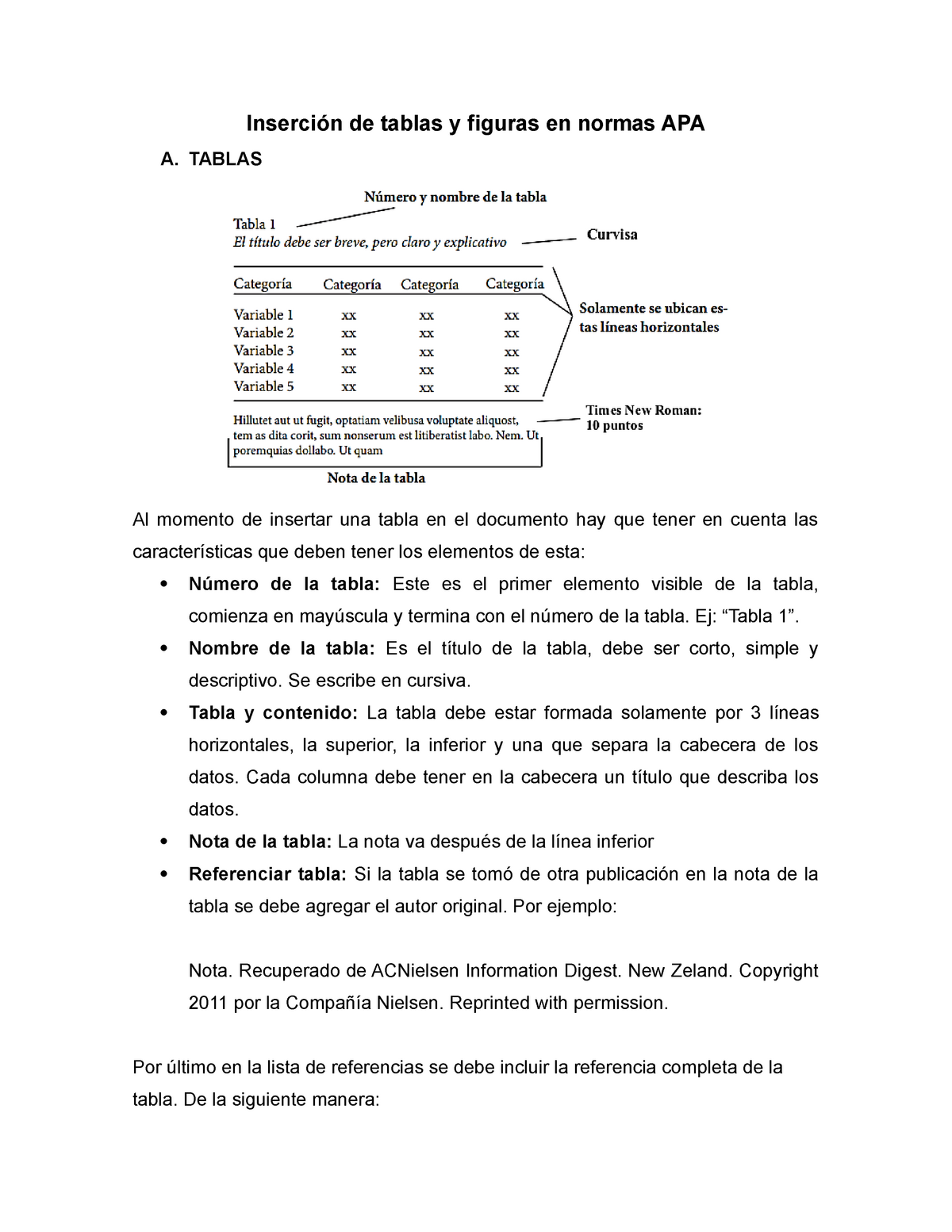 Inserción De Tablas Y Figuras En Normas APA - TABLAS Al Momento De ...