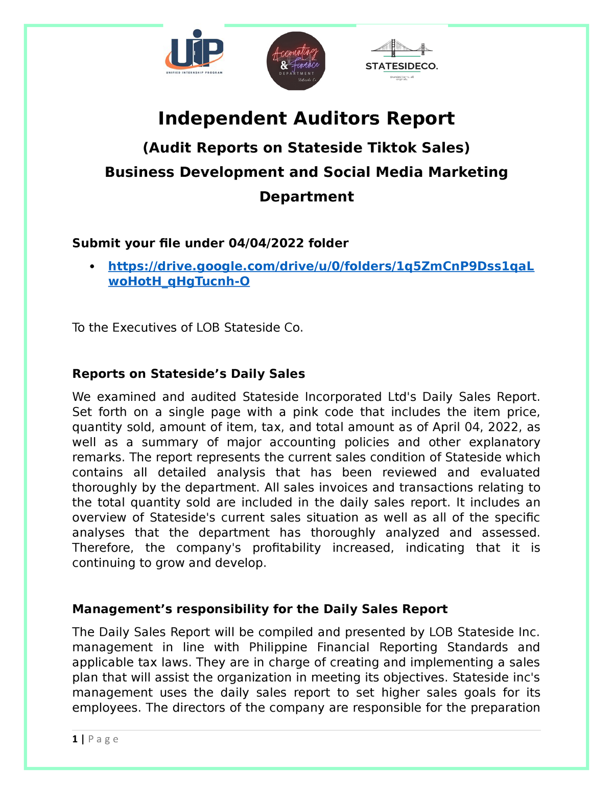 Audit Reports April 4 2022 WORD Independent Auditors Report Audit   Thumb 1200 1553 