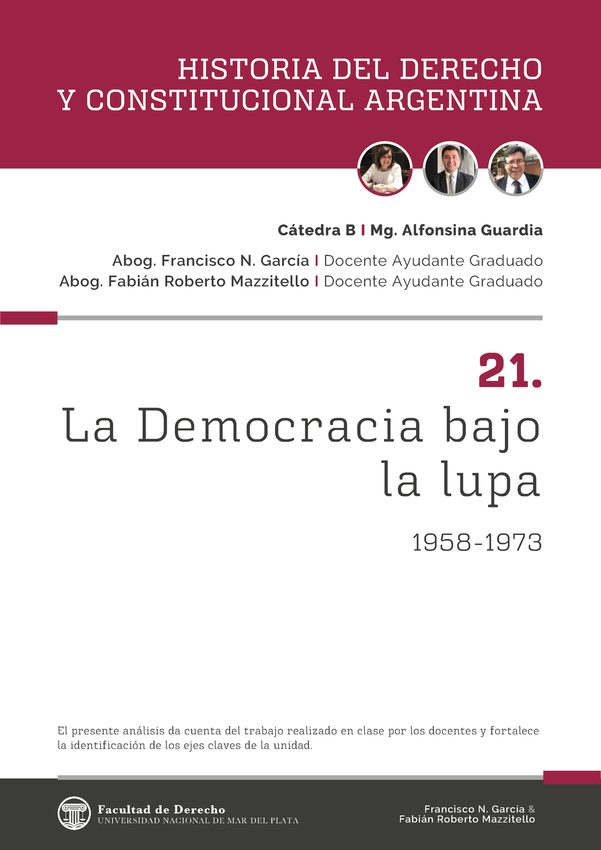 GUIA Nº 21 - Historia Constitucional - C·tedra B I Mg. Alfonsina ...