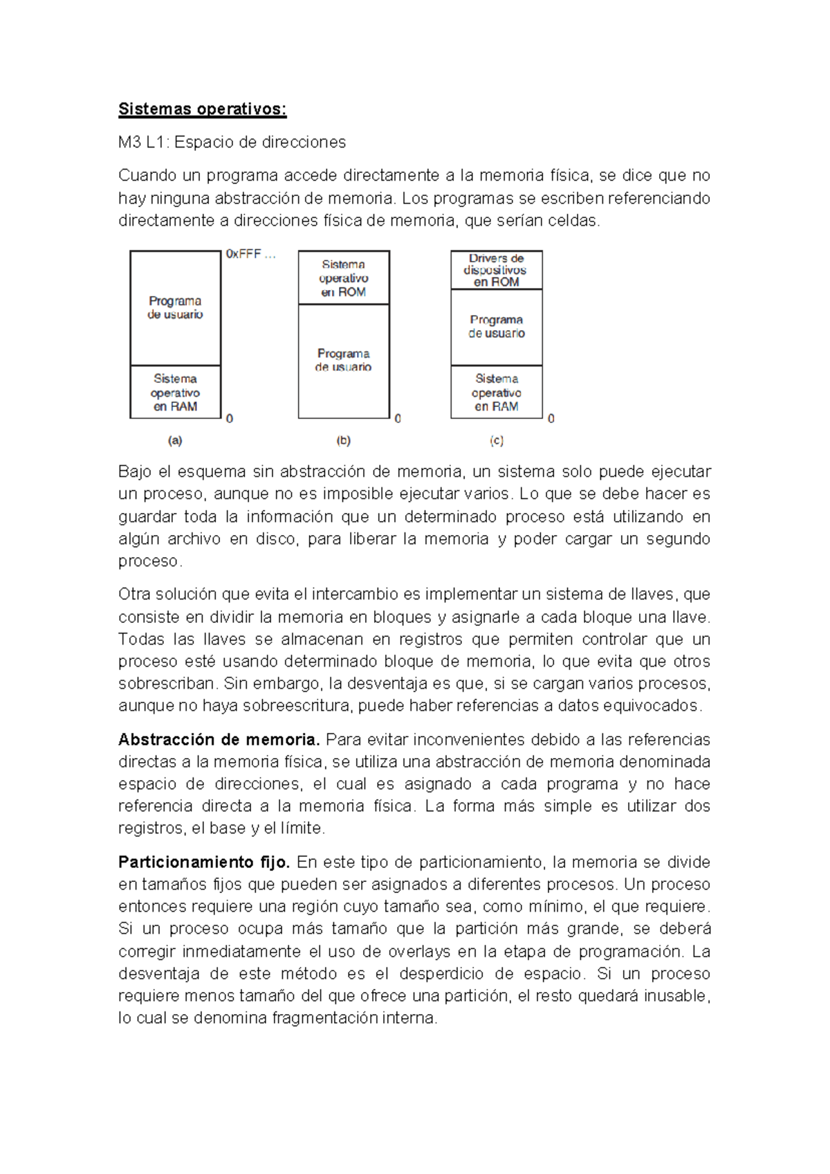 M3-Sistemas operativos - Sistemas operativos: M3 L1: Espacio de ...