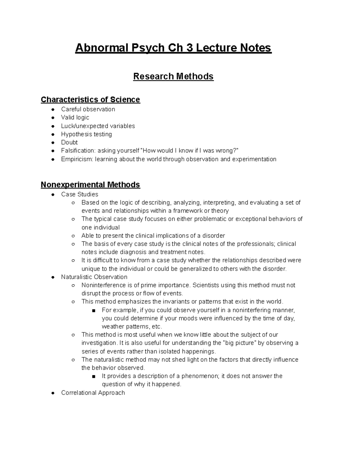 Abnormal Psych Ch 3 Lecture Notes - Abnormal Psych Ch 3 Lecture Notes ...