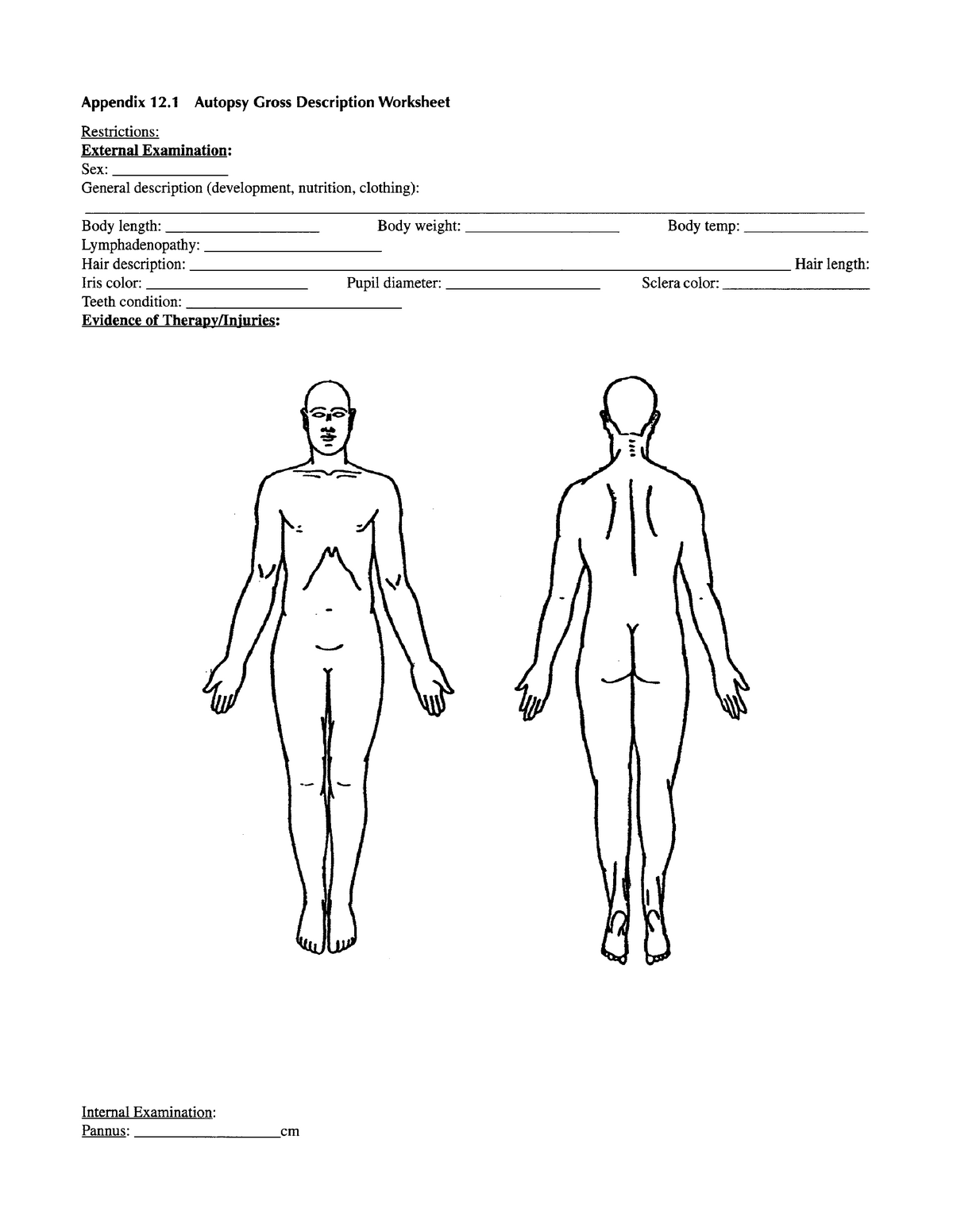 Autopsy Worksheet 5 Course CHAPTER 12 THE HOSPITALAUTOPSY REPORT 