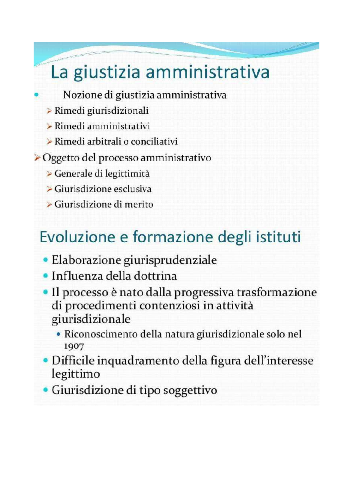 La Giustizia Amministrativa - Diritto Amministrativo - Studocu