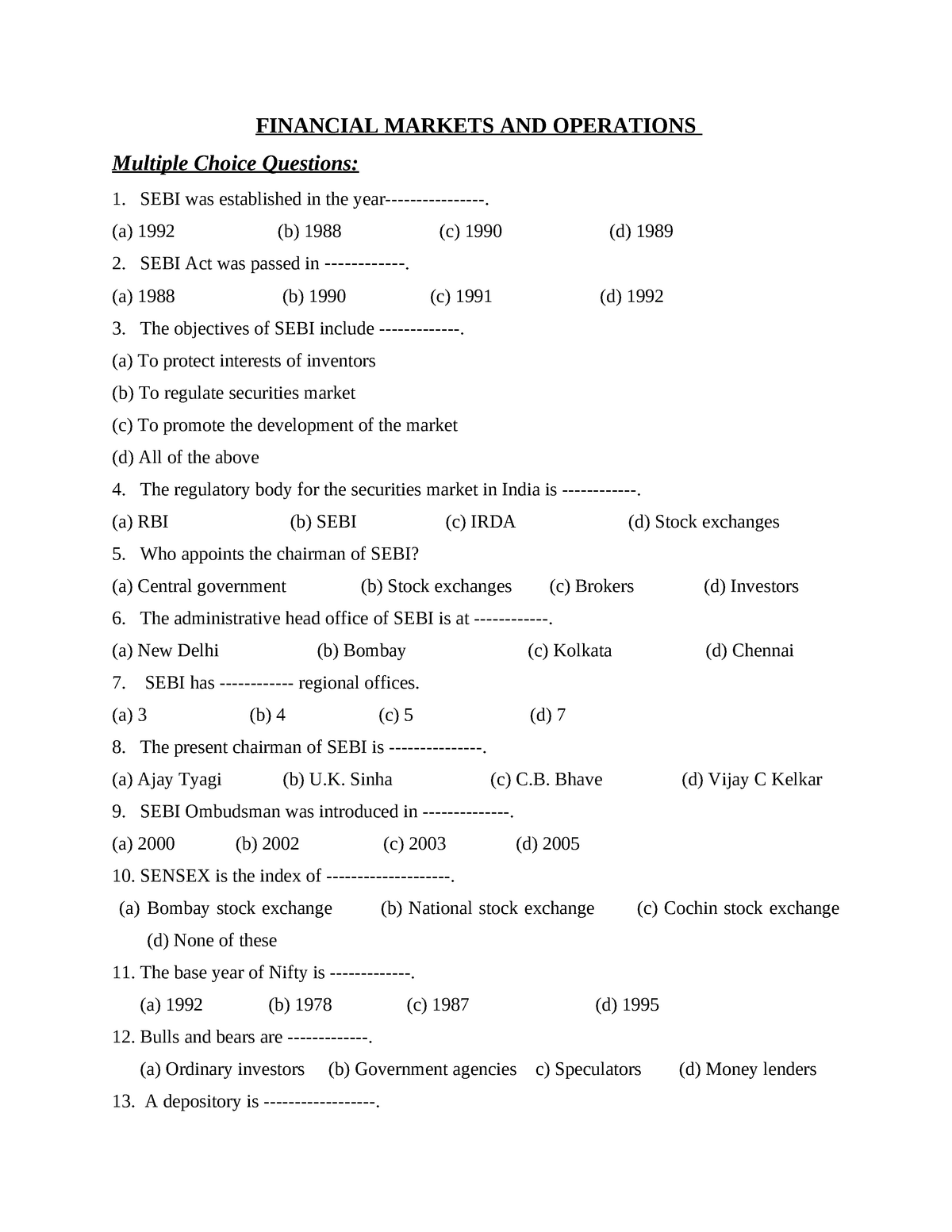 core-financial-markets-and-finance-and-operations-financial-markets