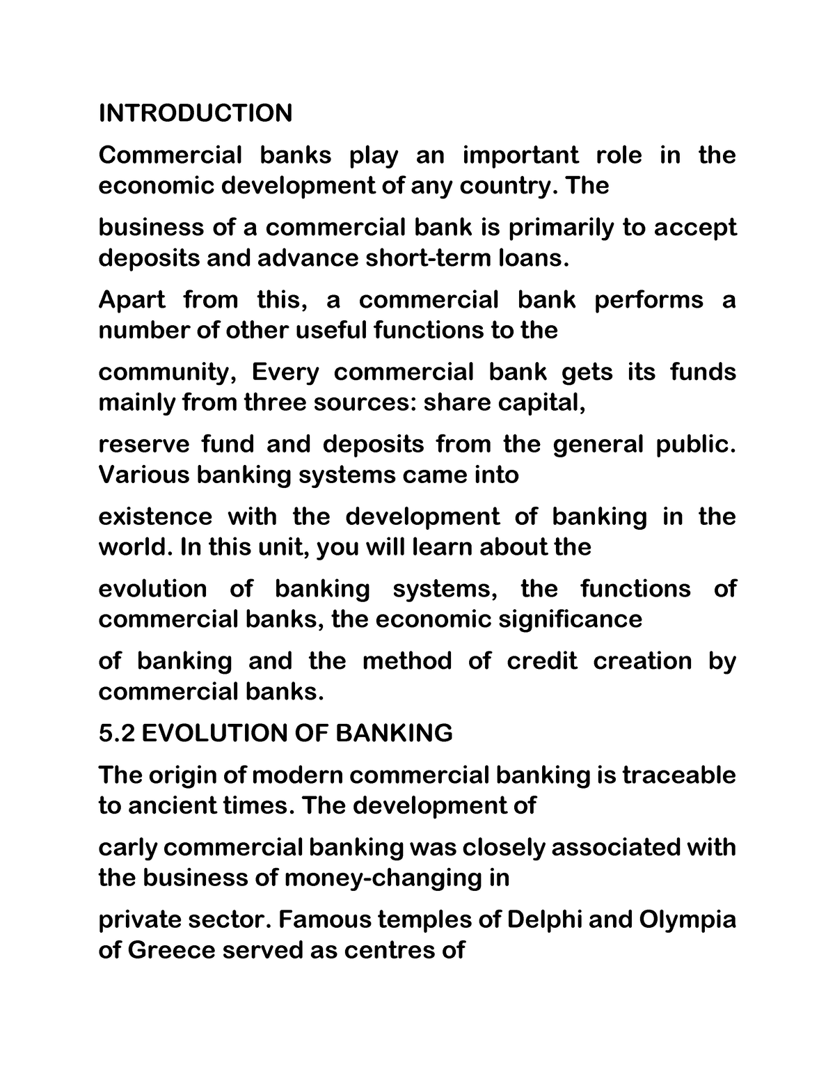 what is commercial bank essay