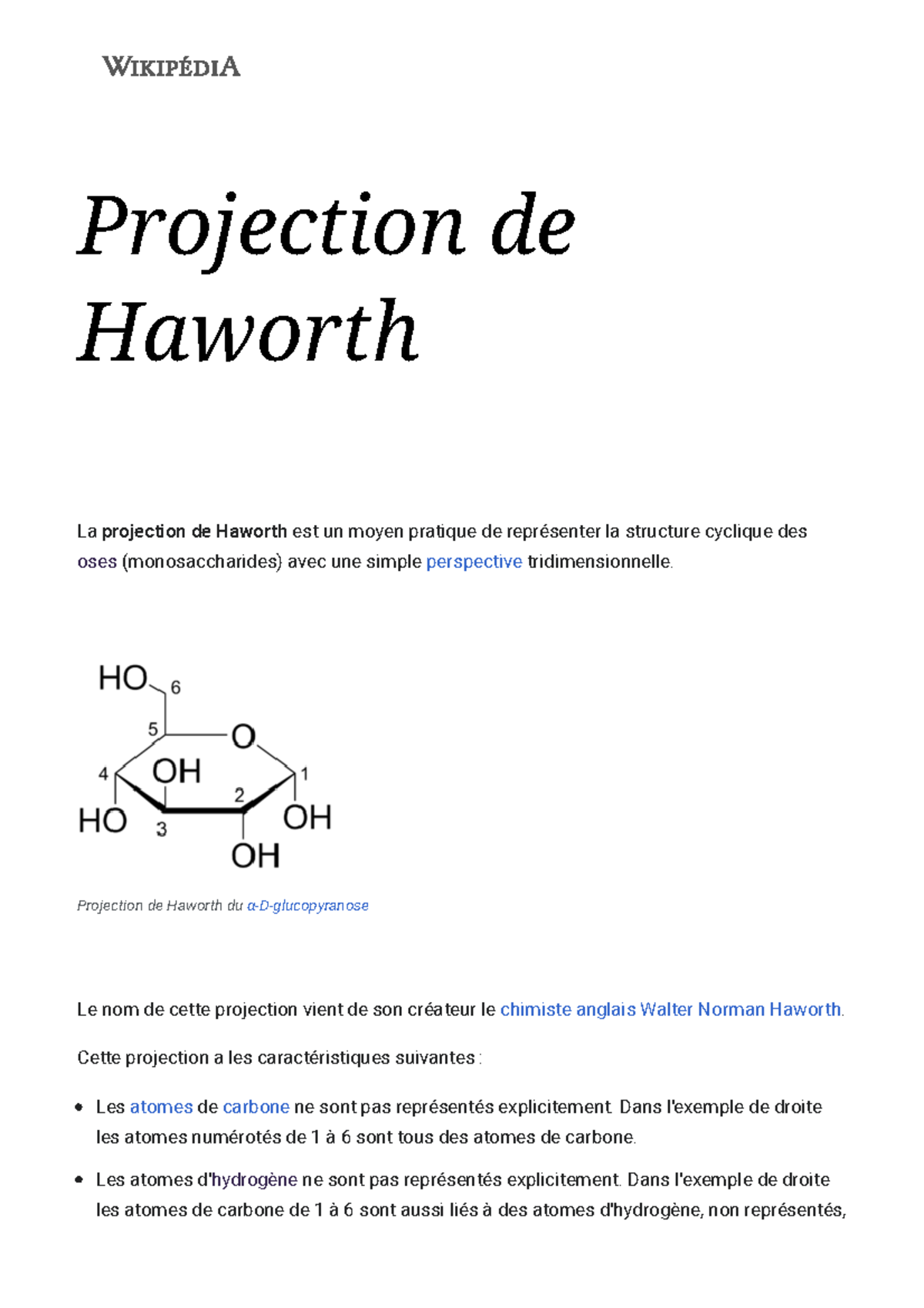 Projection de Haworth — Wikipédia Projection de Haworth La projection