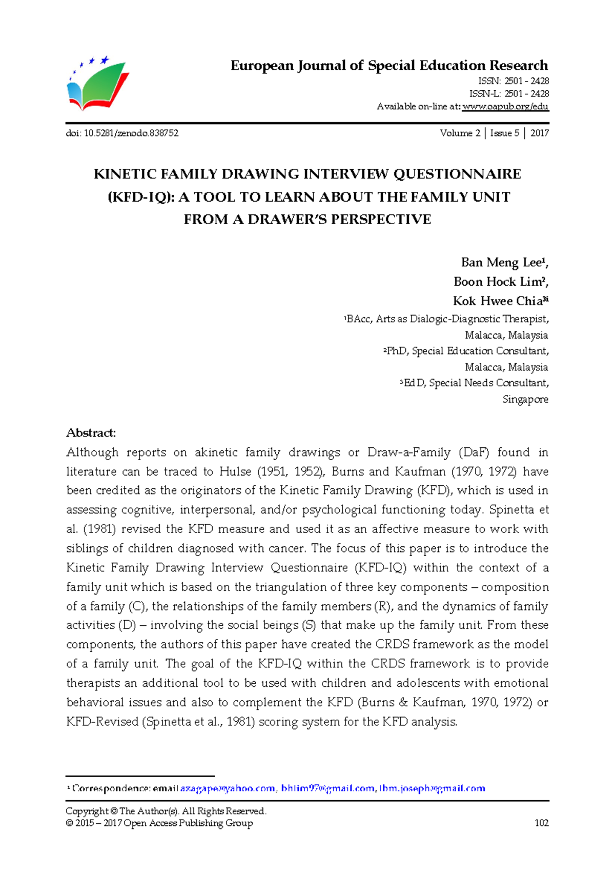 935 3645 2 PB - 93536452B - European Journal of Special Education ...