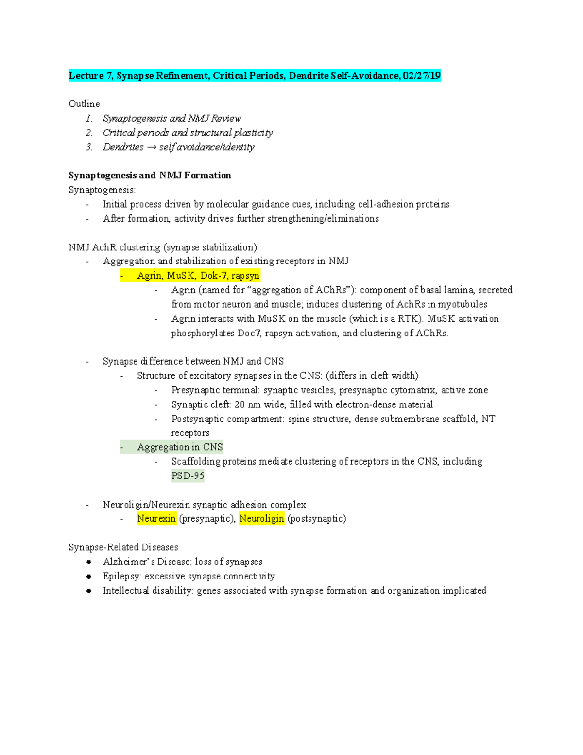 7.65 Lecture Notes L7 - Stu Docu (dragged) - - Studocu