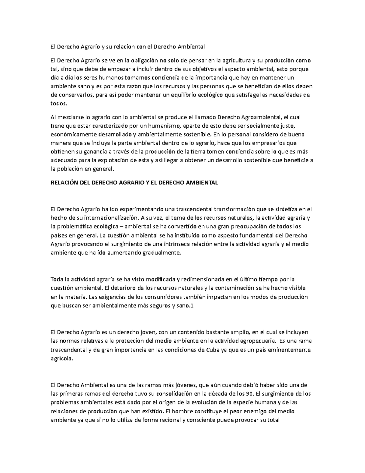 391309543 El Derecho Agrario Y Su Relacion Con El Derecho Ambiental ...