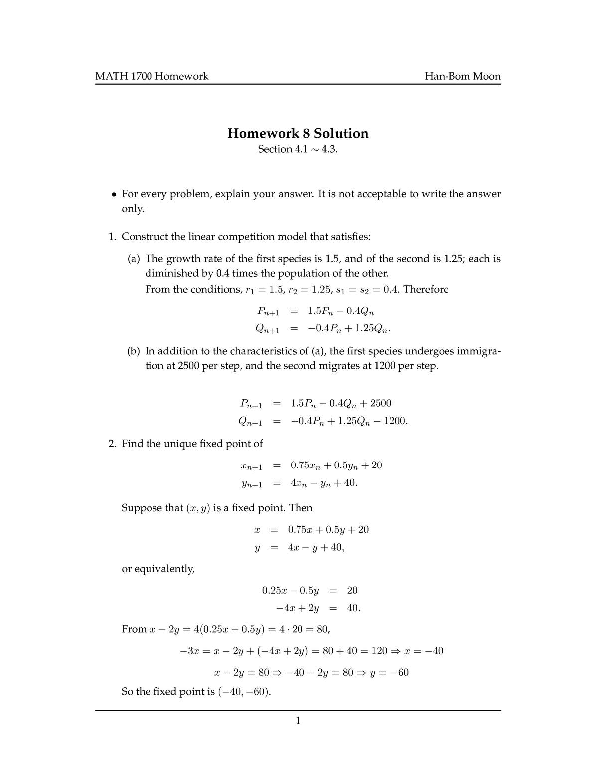 my homework lesson 8 problem solving reasonable answers answer key