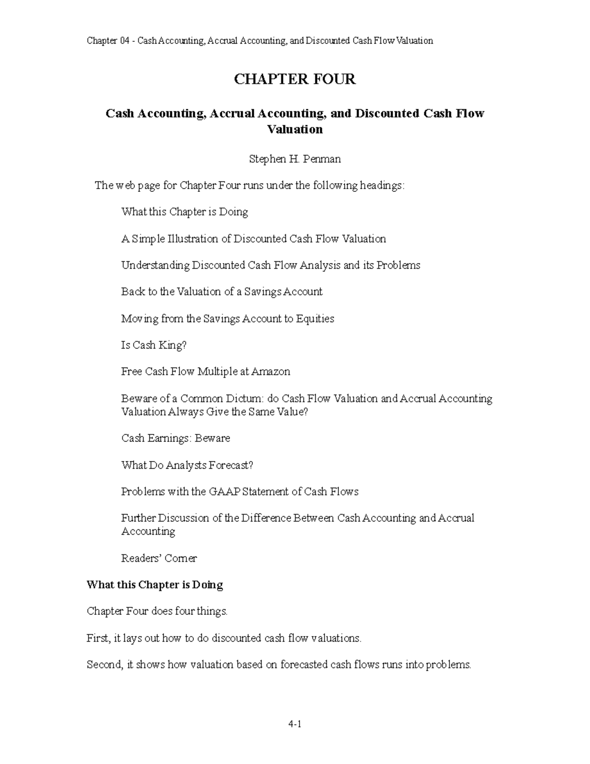 Financial Statement Analysis And Security Valuation Stephen H Penman Chapter 04 Studocu