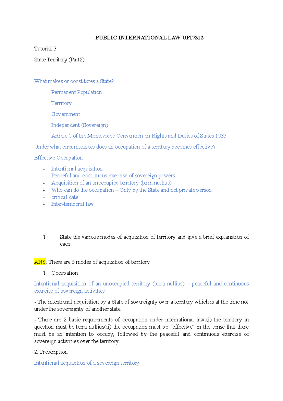 Public Tutorial 3 - Just for reference - PUBLIC INTERNATIONAL LAW UPI ...