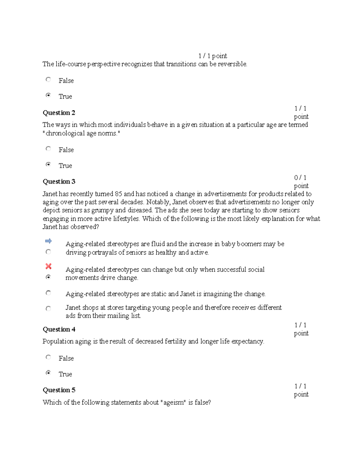 Final Exam Notes - ... - 1 / 1 point The life-course perspective ...