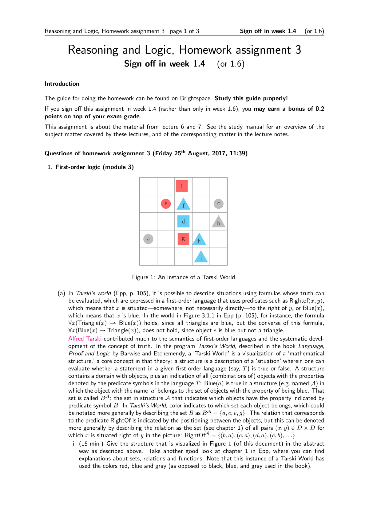 assignment 3 set and logic