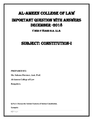 Constitutional Law II Notes For BBA LLB - Constitutional Law-II Notes ...