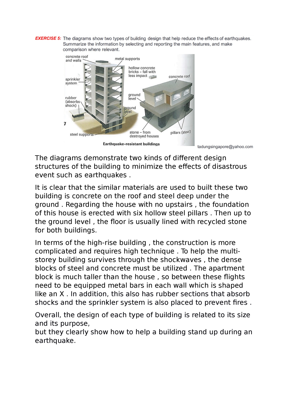 Earthquake- Resistant Buildings - The Diagrams Demonstrate Two Kinds Of ...