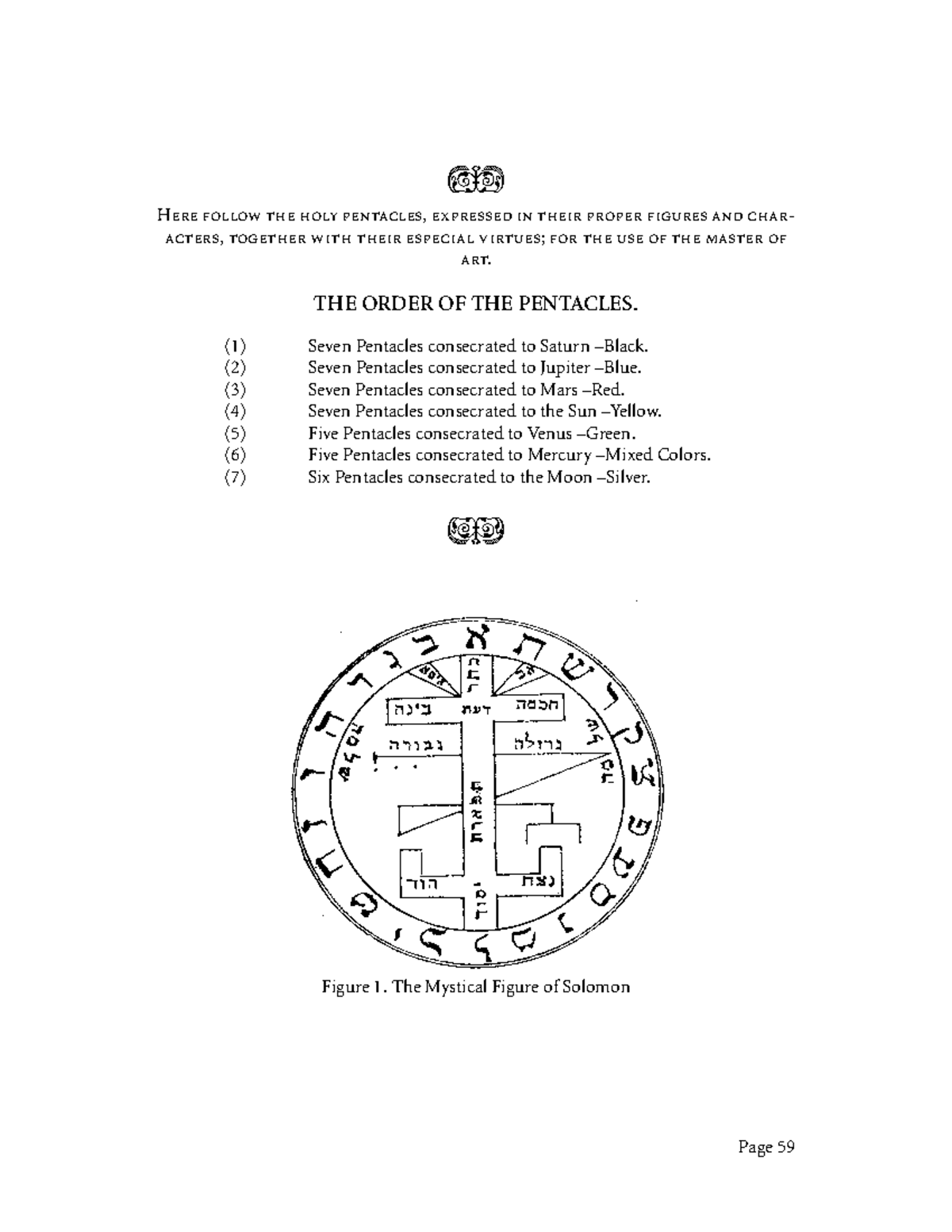 Greater Key of Solomon-2 - kl Here follow the holy pentacles, expressed ...