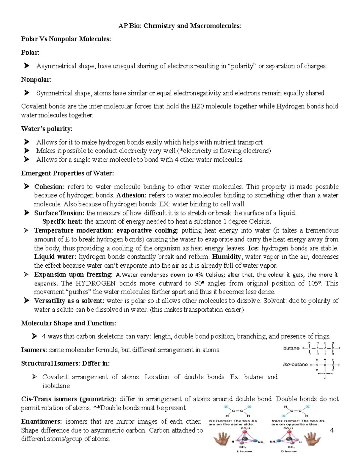 ap-bio-review-1-4-main-properties-of-water-and-how-water-works-and-7