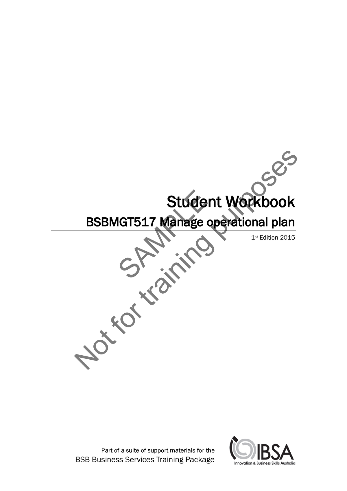 Student Workbook Bsbmgt 517 Manage Operat - Student Workbook BSBMGT 517 ...