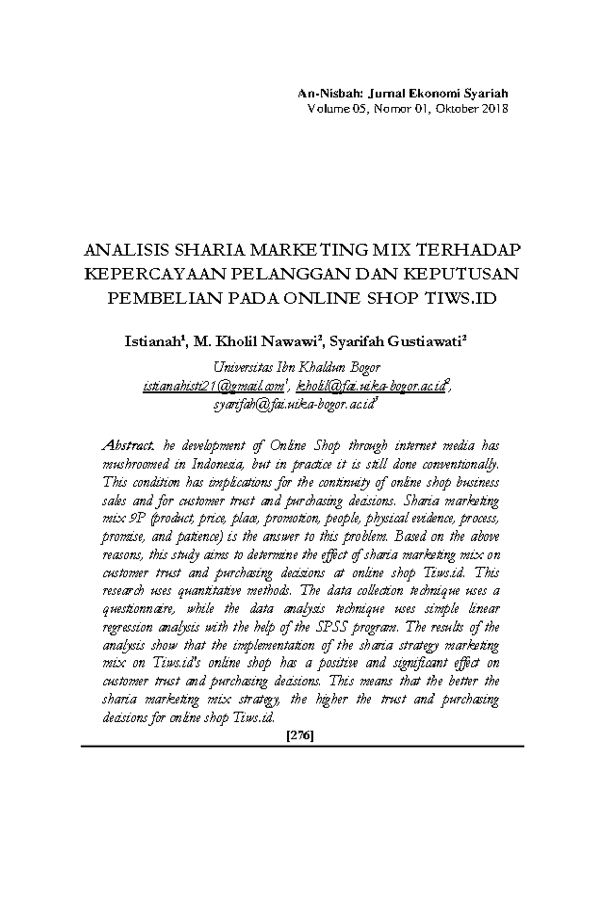 918 Article Text 3457 1 10 2018 1203 An Nisbah Jurnal Ekonomi