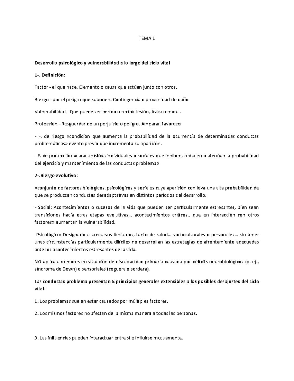 Tema 1 Psicologia Apuntes Tema 1 Desarrollo Psicológico Y Vulnerabilidad A Lo Largo Del 5092